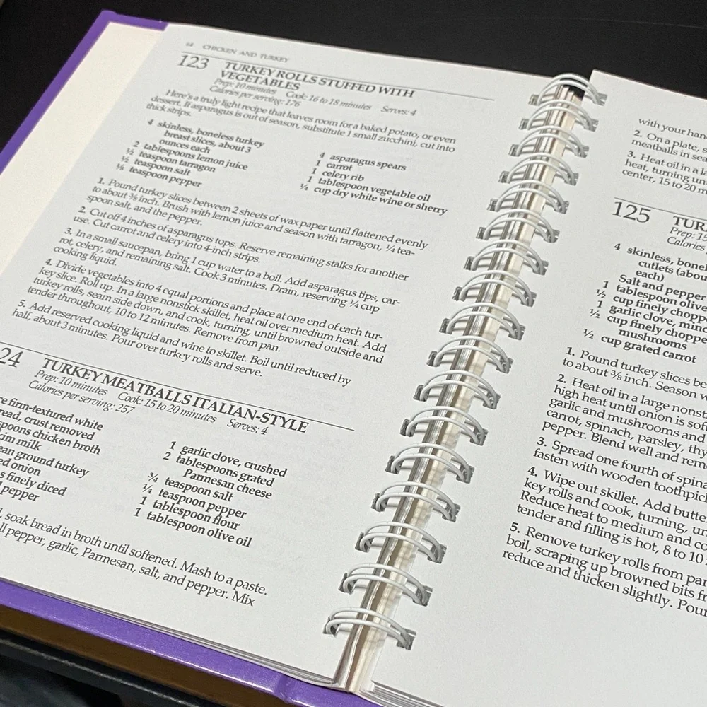 Low-Fat Ways to Bake and Low-calorie recipes spiral Cookbook set